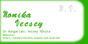 monika vecsey business card